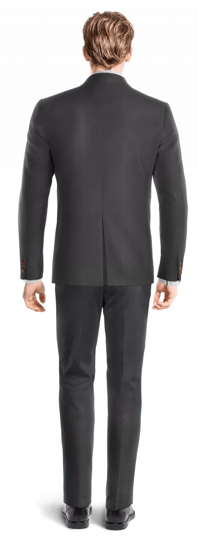 Grey wool Custom Suit - Suit